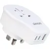 ADAPTADOR ENCHUFE VIAJE UNIVERSAL USB A+ 2 USB C 20W BLANCO REINO UNIDO SIMON CL410106