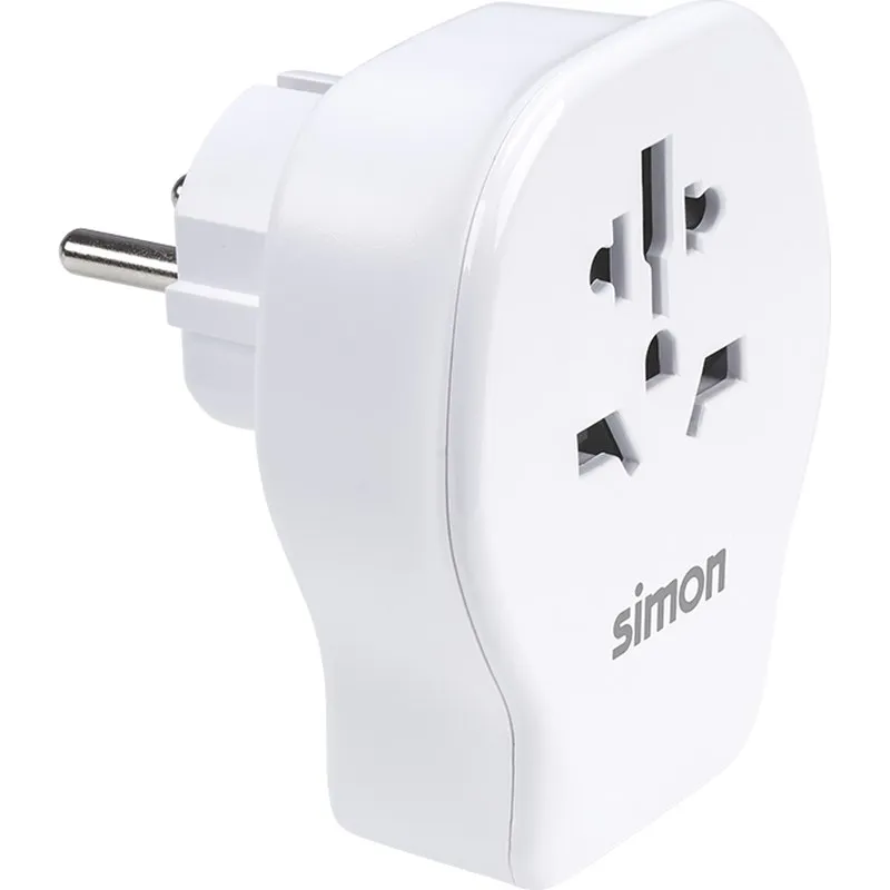 ADAPTADOR ENCHUFE VIAJE UNIVERSAL USB A+ 2 USB C 20W BLANCO EUROPA SIMON CL410103