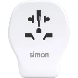 ADAPTADOR ENCHUFE VIAJE UNIVERSAL USB A+ 2 USB C 20W BLANCO EUROPA SIMON CL410103
