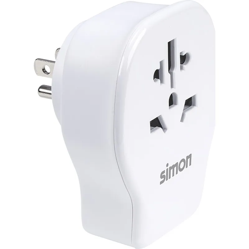 ADAPTADOR ENCHUFE VIAJE UNIVERSAL USB A+ 2 USB C 20W BLANCO USA SIMON CL410104