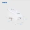 ADAPTADOR ENCHUFE VIAJE UNIVERSAL USB A+ 2 USB C 20W BLANCO USA SIMON CL410104