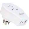 ADAPTADOR ENCHUFE VIAJE UNIVERSAL USB A+ 2 USB C 20W BLANCO CHINA SIMON CL410105