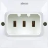 BASE ENCHUFE EMPOTRABLE PARA COCINA 2P+TT 25A 250V BLANCO SIMON G1043631