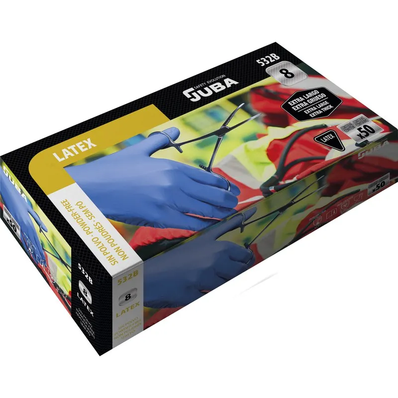 GUANTE DESECHABLE LATEX S/POLVO 532 B- L NON 532-B/L