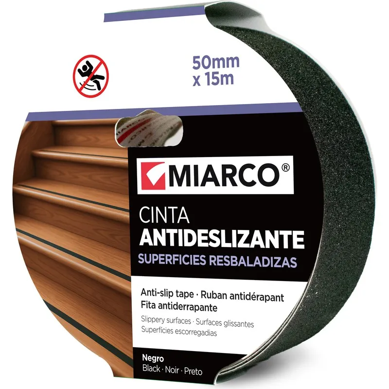 CINTA ANTIDESLIZANTE 15 M X 50 MM NEGRO MIARCO 36826