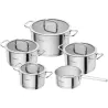 BATERIA COCINA INOX 5 PIEZAS TAPA CRISTAL ZWILLING 1033131