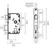 CERRADURA EMBUTIR CANTO REDONDO CRE03 40/47MM LATON MICEL 10817