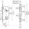 CERRADURA EMBUTIR CANTO REDONDO CRE06 50/85MM LATON MICEL 10781