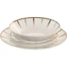 VAJILLA 18 PIEZAS PORCELANA VERDE 26,8X26,8X2,8CM ITEM PC-223607