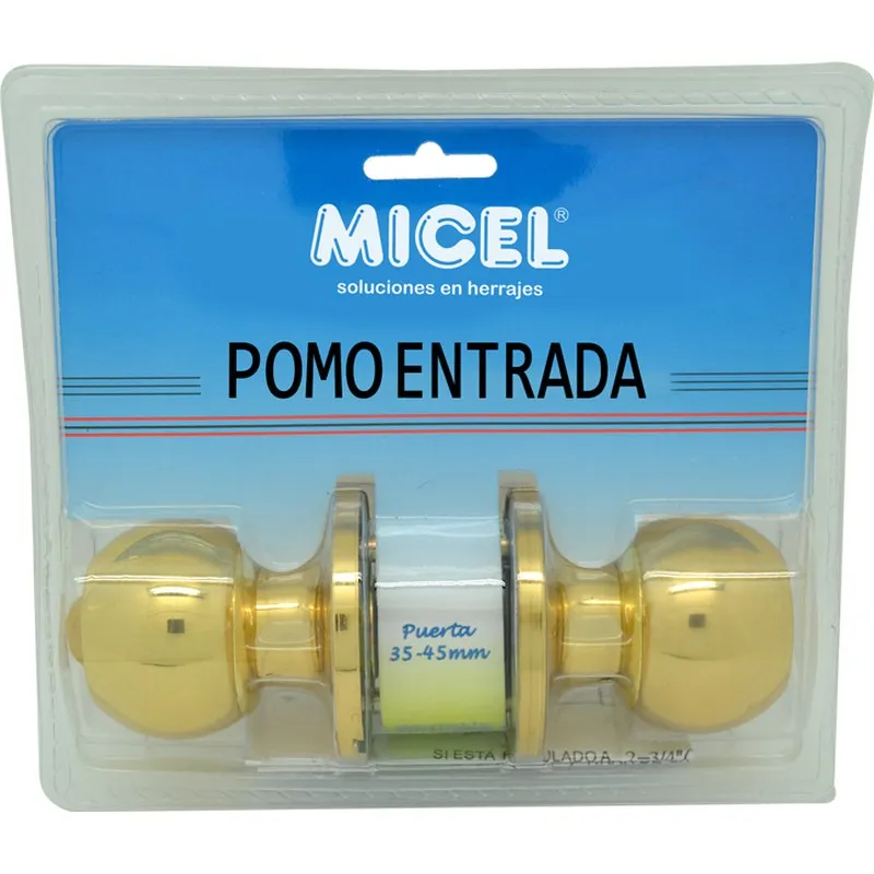 POMO PUERTA BOLA ENTRADA PP07 LATON PULIDO MICEL 11153