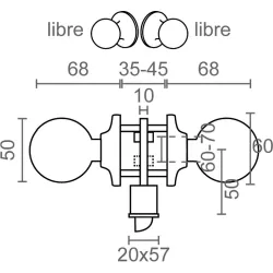 POMO PUERTA BOLA PASO PP07 LATON PULIPO MICEL 11160