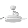 VENTILADOR DE TECHO PLAFON ASPAS RETRACTILES BLANCO diametro40CM 39W CRISTALRECORD 85-080-36-000