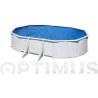 PISCINA OVALALADA ACERO FILTRO ARENA 610 X 375 X 120 CM BLANCA GRE KIT610ECO