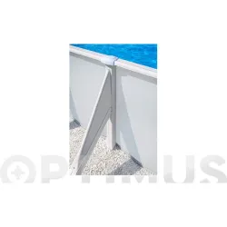 PISCINA OVALALADA ACERO FILTRO ARENA 610 X 375 X 120 CM BLANCA GRE KIT610ECO