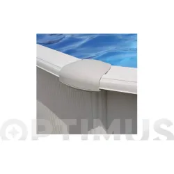 PISCINA OVALALADA ACERO FILTRO ARENA 610 X 375 X 120 CM BLANCA GRE KIT610ECO