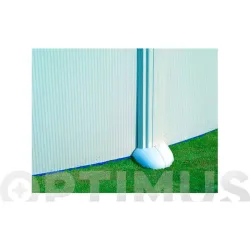 PISCINA OVALALADA ACERO FILTRO ARENA 610 X 375 X 120 CM BLANCA GRE KIT610ECO