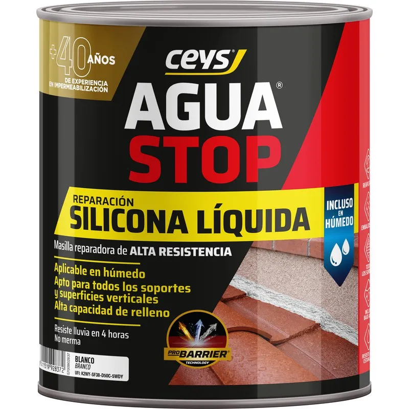 SILICONA LIQUIDA AGUASTOP 1 KG BLANCO CEYS 902859