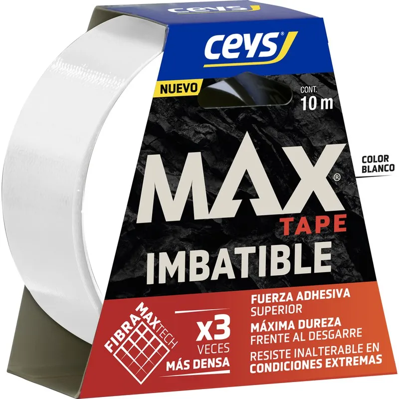 CINTA AMERICANA MAX TAPE 10M X 48MM BLANCO CEYS 507667