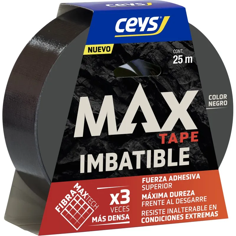 CINTA AMERICANA MAX TAPE 25M X 48MM NEGRO CEYS 507665
