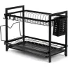 ESCURREPLATOS ACERO PLASTIFICADO MEDIANO NEGRO TATAY 1127127