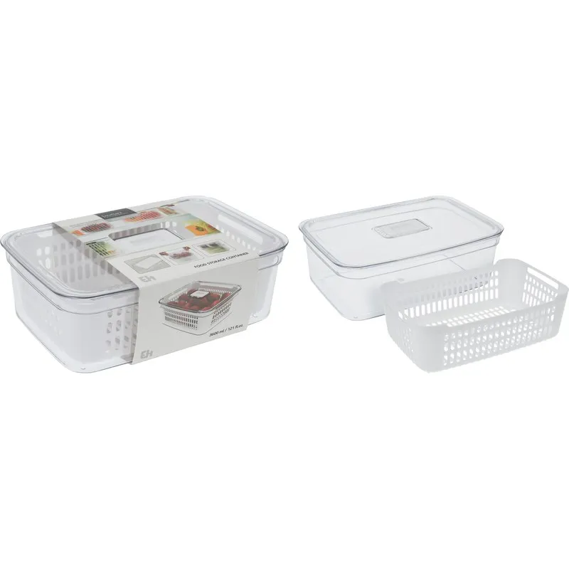 CONTENEDOR ALIMENTOS CON REJILLA 3600ML 31X20,5X10,5CM IMPORT 176000530