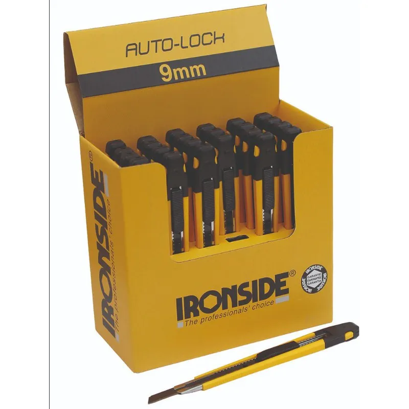 CUTER MULTIUSO AUTO-LOCK MARCO 9MM ABS 144X17MM IRONSIDE 104093