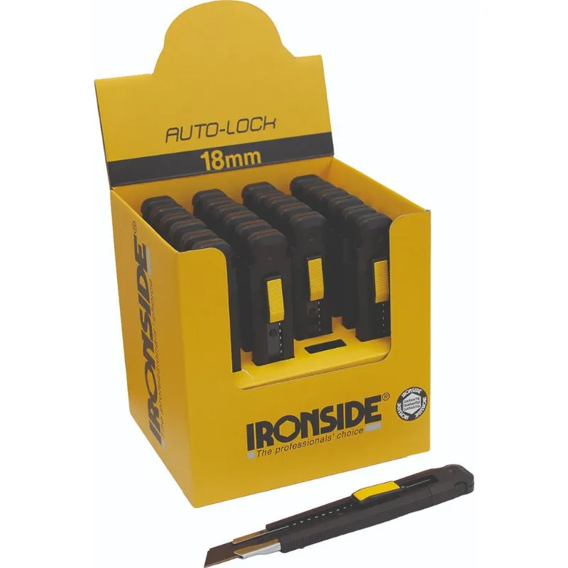 CUTER MULTIUSO AUTOBLOQUEO 18MM ABS 158X38X20MM IRONSIDE 104092