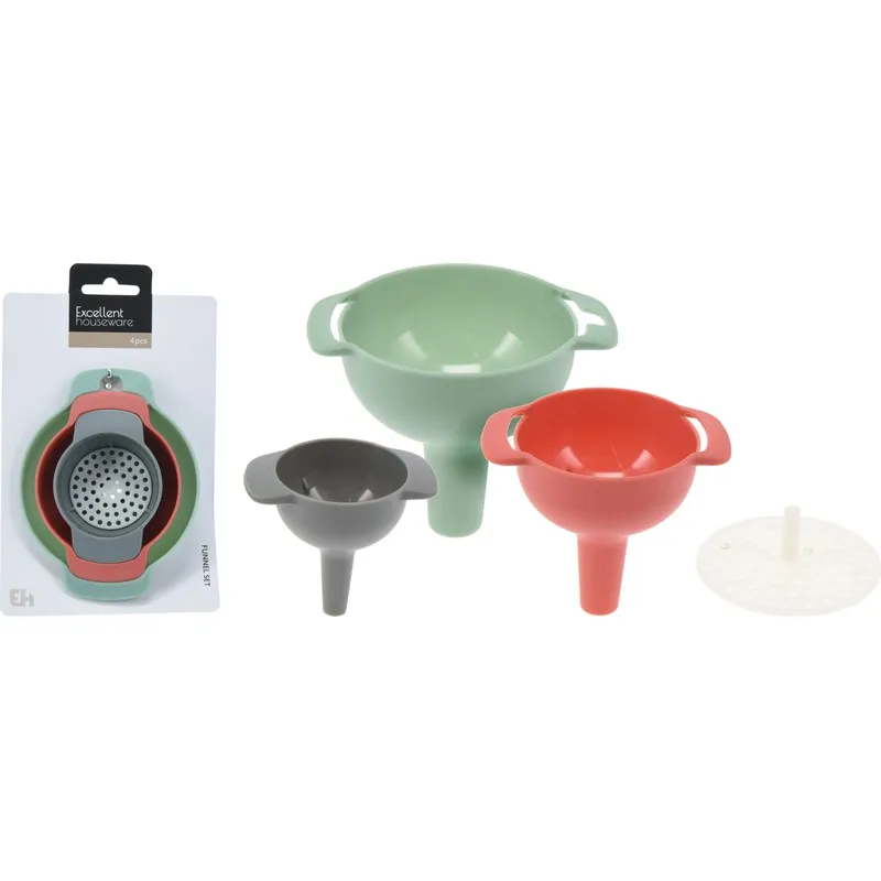 EMBUDO PLASTICO SET 4UDS SURTIDOS IMPORT 170488790