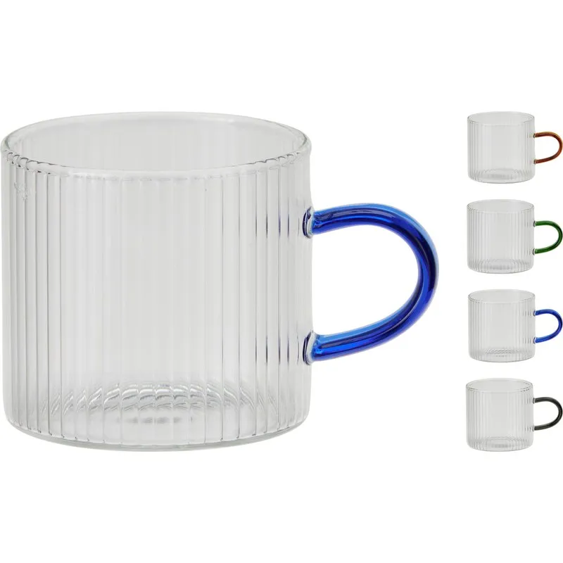 TAZA BOROSILICIATO SET 4 UNIDADES 12CL SURTIDA IMPORT CD4100610