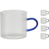 TAZA BOROSILICIATO SET 4 UNIDADES 12CL SURTIDA IMPORT CD4100610