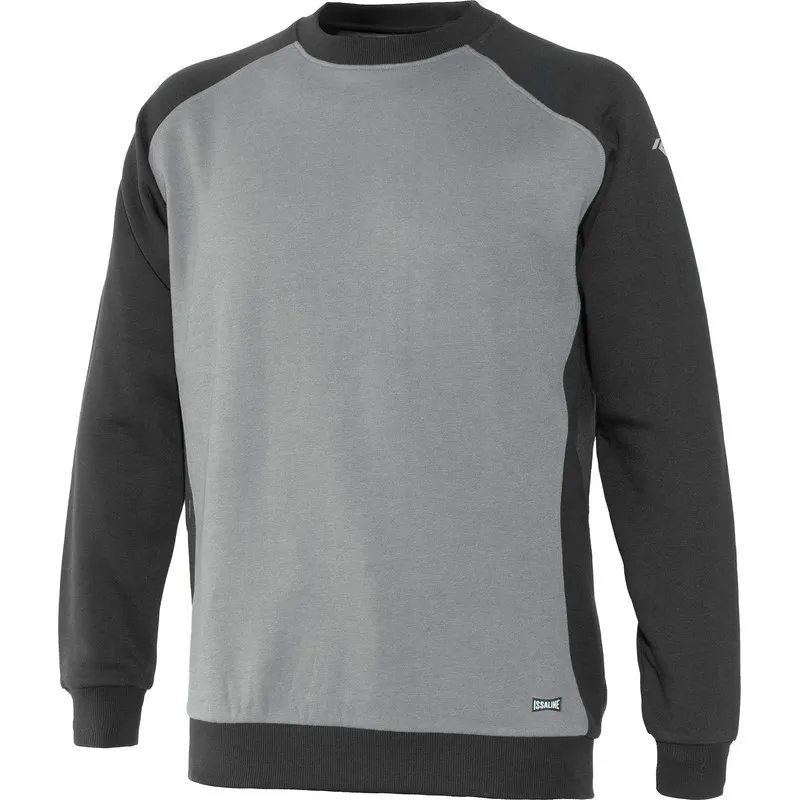 SUDADERA CUELLO REDONDO LAGORAI GRIS-NEGRO TALLA L ISSALINE 04826