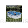 PISCINA OVLADA ACERO FILTRO CARTUCHO 3,8M3 500X300X120CM BLANCA GRE KITPROV503