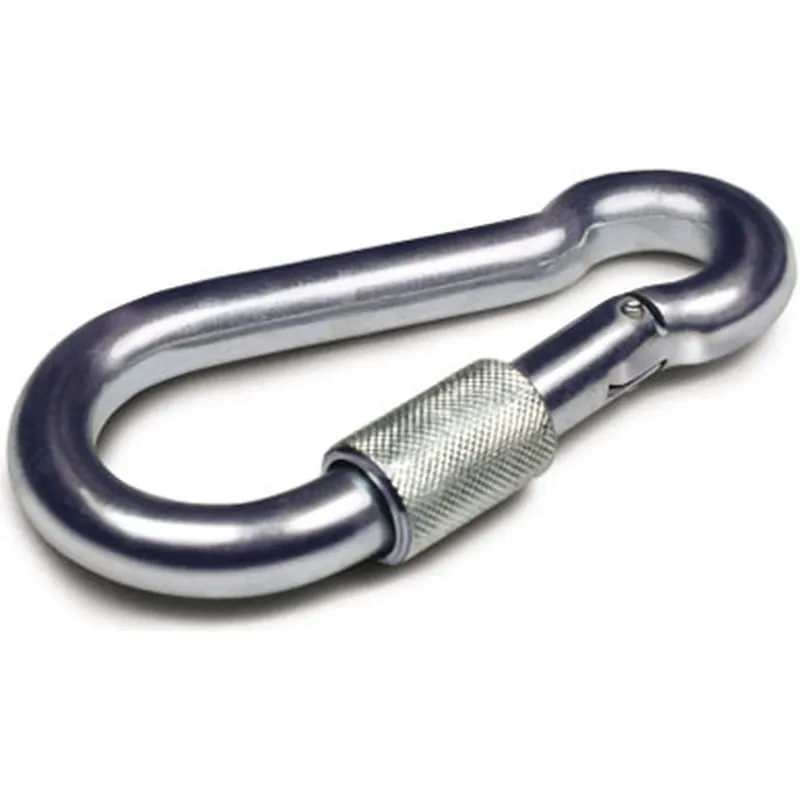 MOSQUETON BOMBERO DIN5299 CINCADO CON SEGURO diametro 9X90 MM 250 KG 25UDS UNIQ 9552902