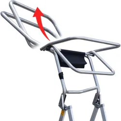 ESCALERA PLEGABLE CON PLATAFORMA 5 PELDAÑOS FARAONE PLS-C5