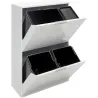 CONTENEDOR RECICLAJE ECOCLASS 4 CUBOS 23+11 / 17+17L BLANCO ARREGUI CR601-E2