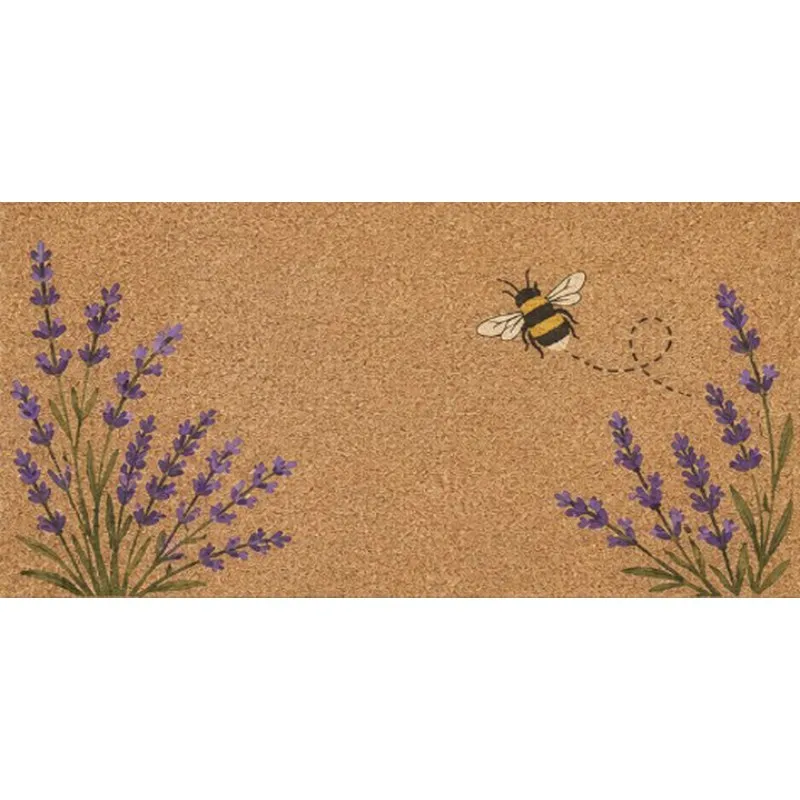 FELPUDO COCO NATURAL LAVANDA BEE 40X70CM DINTEX 50139