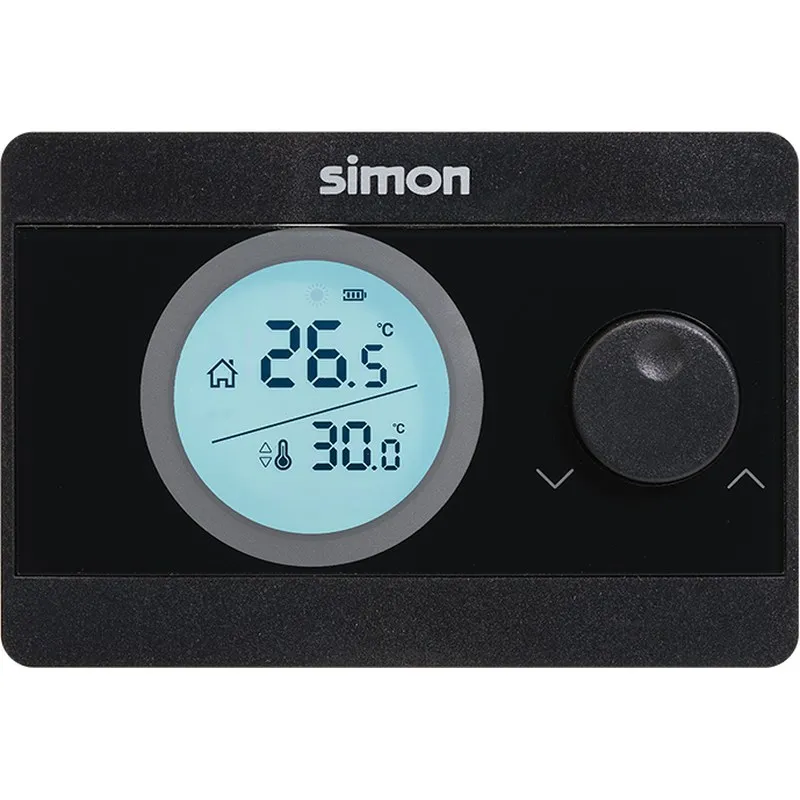 TERMOSTATO DIGITAL ON/OFF NEGRO PARED SIMON SIMON AF521101