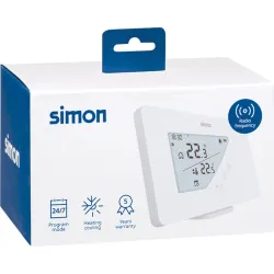 TERMOSTATO DIGITAL PROGRAMABLE SEMANAL PORTATIL SIMON SIMON AF511104