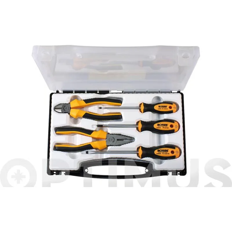 DESTORNILLADORES 3 + 2 ALICATES 5 PZS EN MALETIN IRONSIDE 120520