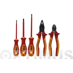 DESTORNILLADORES 3 + 2 ALICATES AISLADOS 1000 V 5 PZS EN MALETIN IRONSIDE 120526
