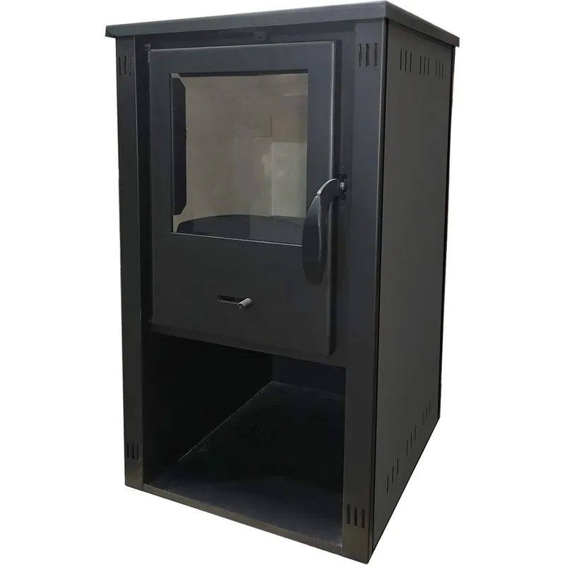 ESTUFA DE LEÑA THALIA PELLA S NEGRA 5,4 KW HUALGE THAPELS-N