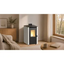 ESTUFA DE PELLET BLANCA PRIME 7 KW PA3053P039
