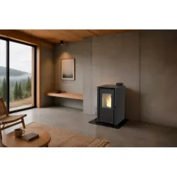 ESTUFA DE PELLET NEGRA PRIME 7 KW PA3053P040