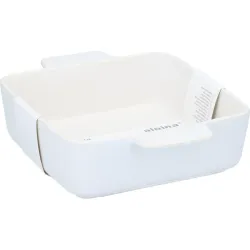 BANDEJA HORNO CERAMICA BLANCA/NEGRA 26,5X20,5CM SURTIDA ALPINA 871125258613