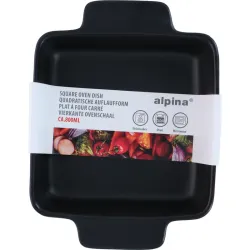 BANDEJA HORNO CERAMICA BLANCA/NEGRA 21X15,8CM SURTIDA ALPINA 871125258612