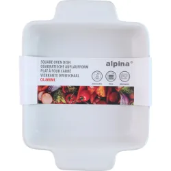 BANDEJA HORNO CERAMICA BLANCA/NEGRA 21X15,8CM SURTIDA ALPINA 871125258612