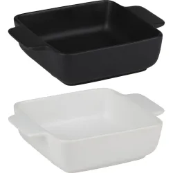 BANDEJA HORNO CERAMICA BLANCA/NEGRA 21X15,8CM SURTIDA ALPINA 871125258612