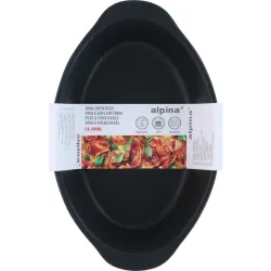 BANDEJA HORNO CERAMICA OVAL BLANCA/NEGRA 20X12CM SURTIDA ALPINA 871125258619