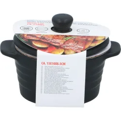 MINI COCOTTE CERAMICA BLANCA/NEGRA 13X10CM SURTIDA ALPINA 871125258608