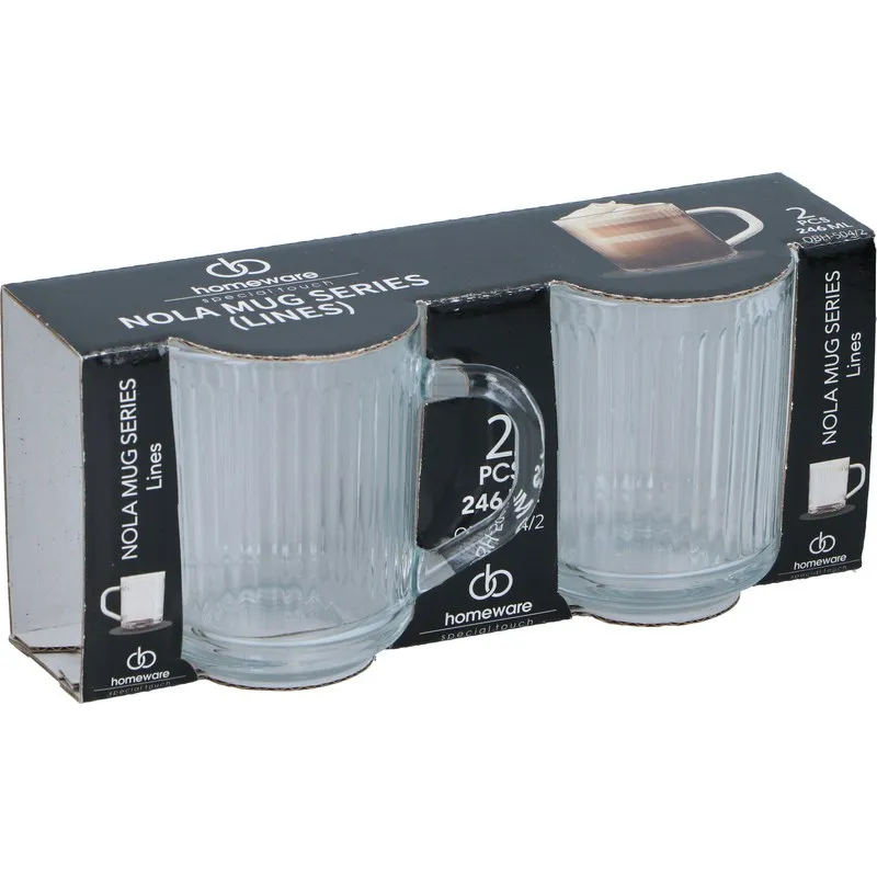 MUG CRISTAL RAYADO SET 2 UNIDADES 24,6CL 869191390106